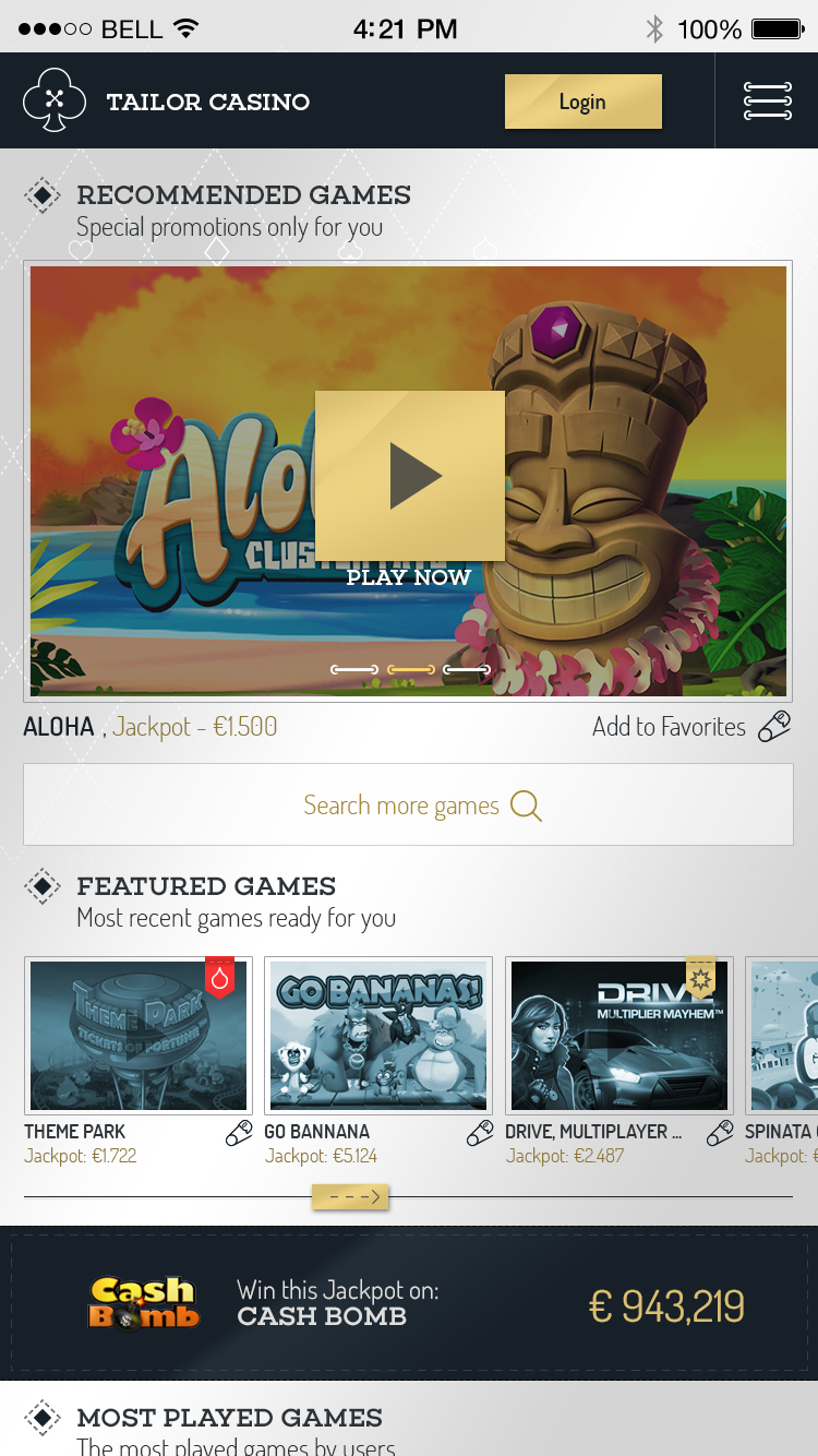 Entry 161601 in Tailor Casino Mobile UI - EveryMatrix LTD Project by Eduarth, Alexandru Schmidt