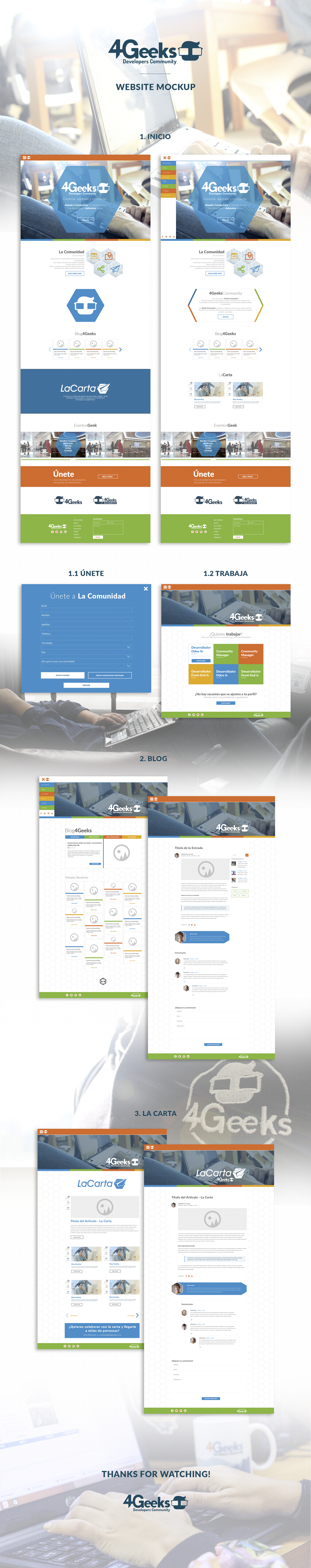 Entry 195700 in 4Geeks Dev. Community - Website Mockup - UI Design by Nana Disenia