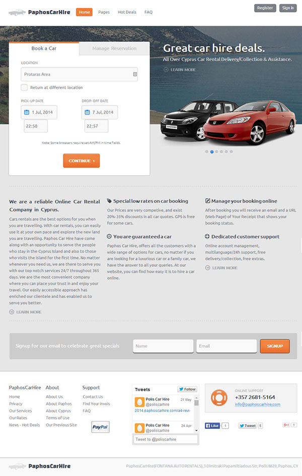 Entry 84162 in Paphos Car Hire - Cyprus by L www Design