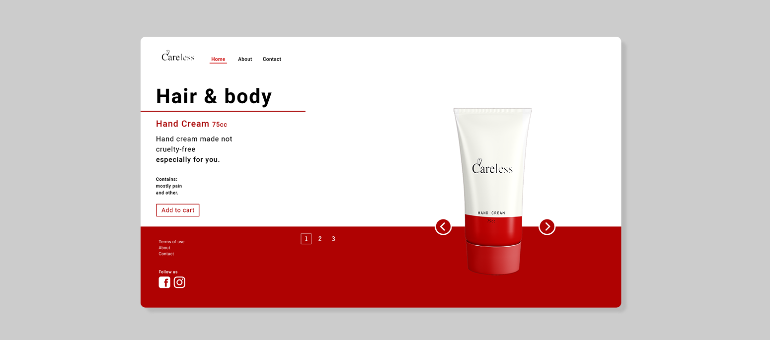 Entry 218231 in Careless by NM - Visual designer