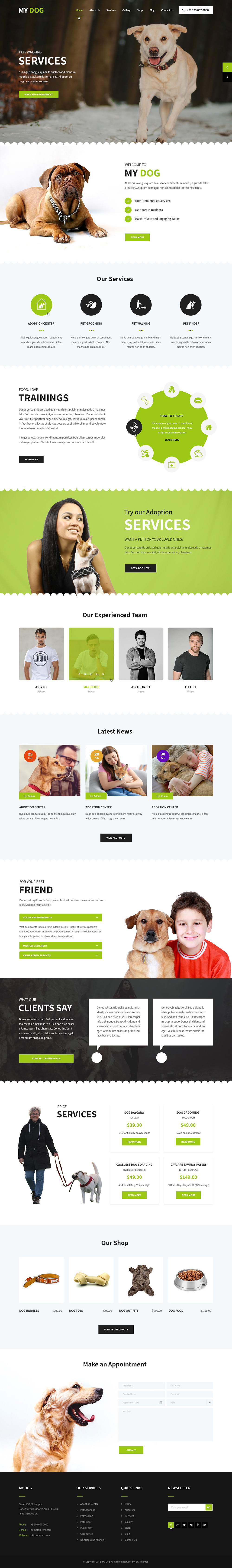Entry 182255 in Dog WordPress theme by SKT Themes