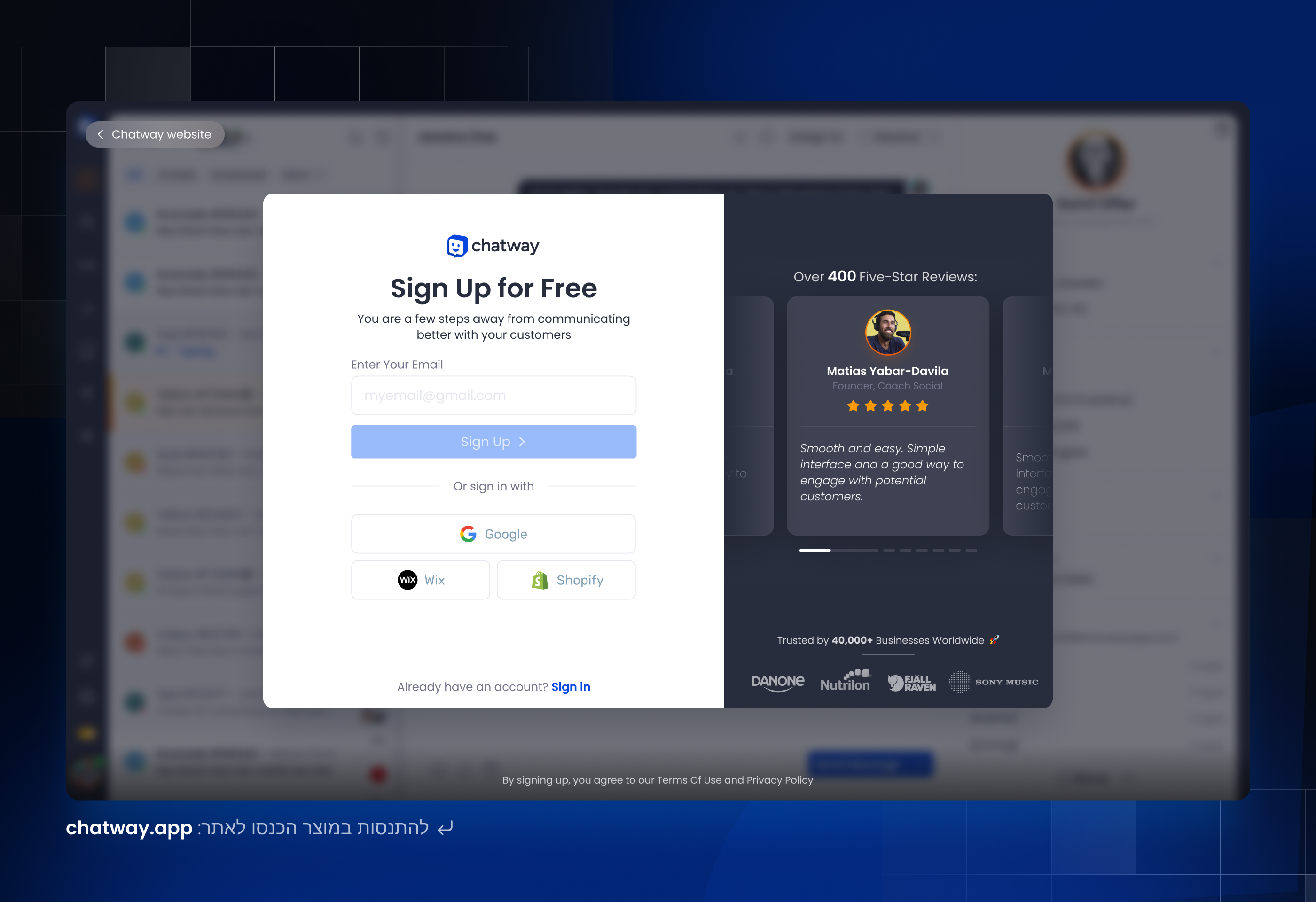 Entry 342799 in Chatway by אבי וואל - עיצוב UX UI