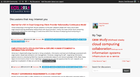 Open Zoomed Related Entry ECIS Forums 2014