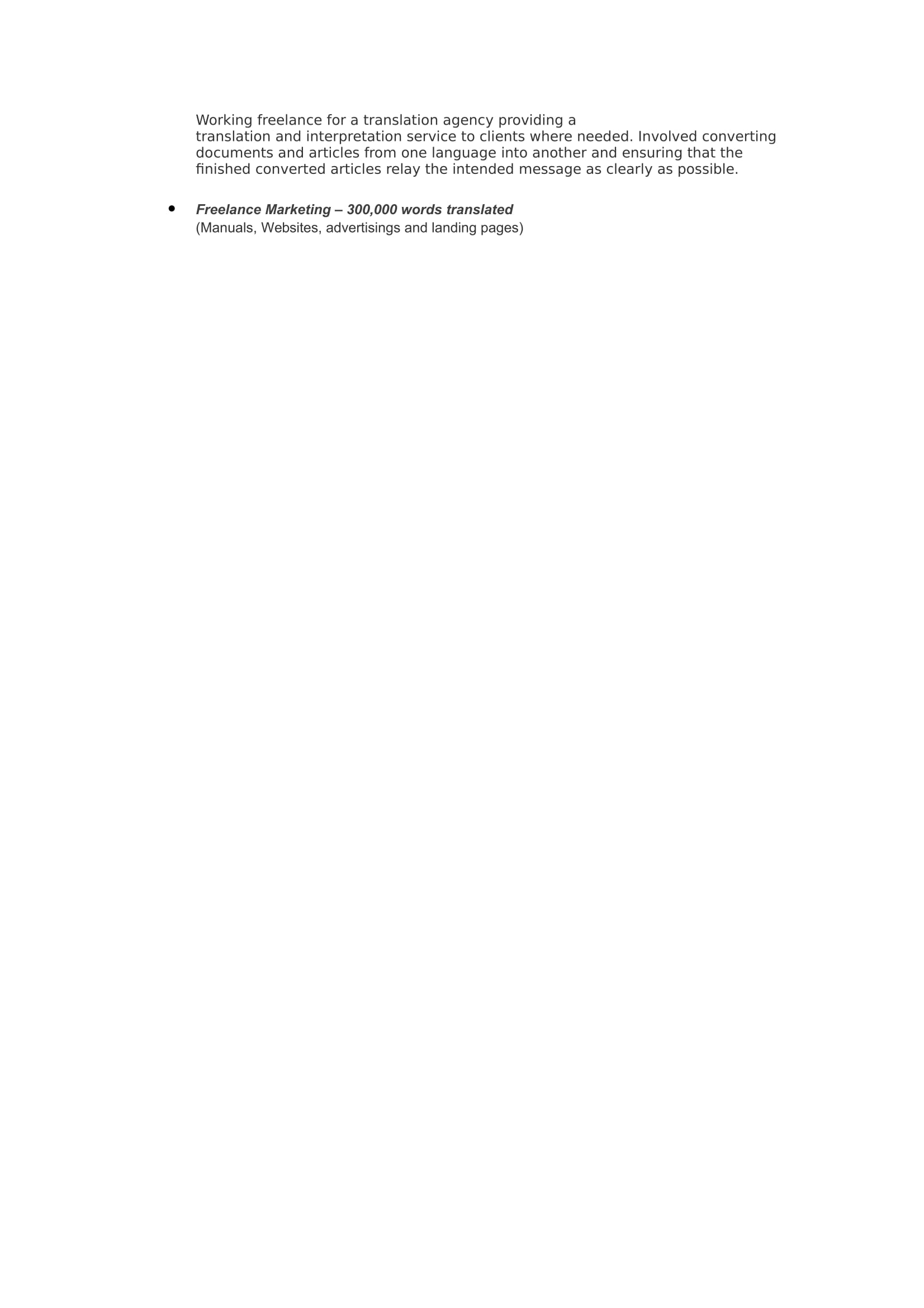Entry 161358 in Portfolio by Translator / Subtitler