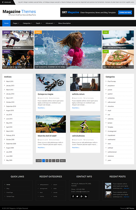Entry 182435 in SKT Magazine by SKT Themes