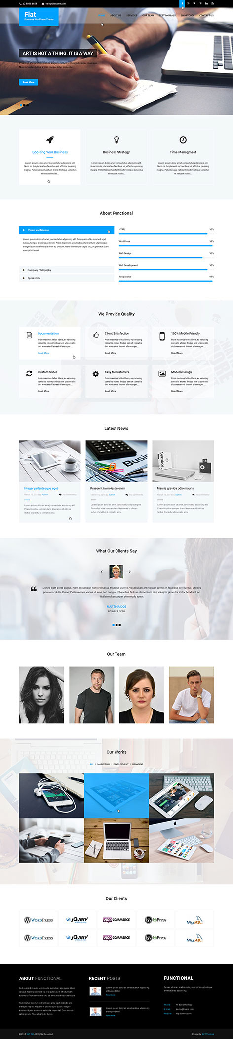 Entry 182521 in Flat WordPress theme by SKT Themes