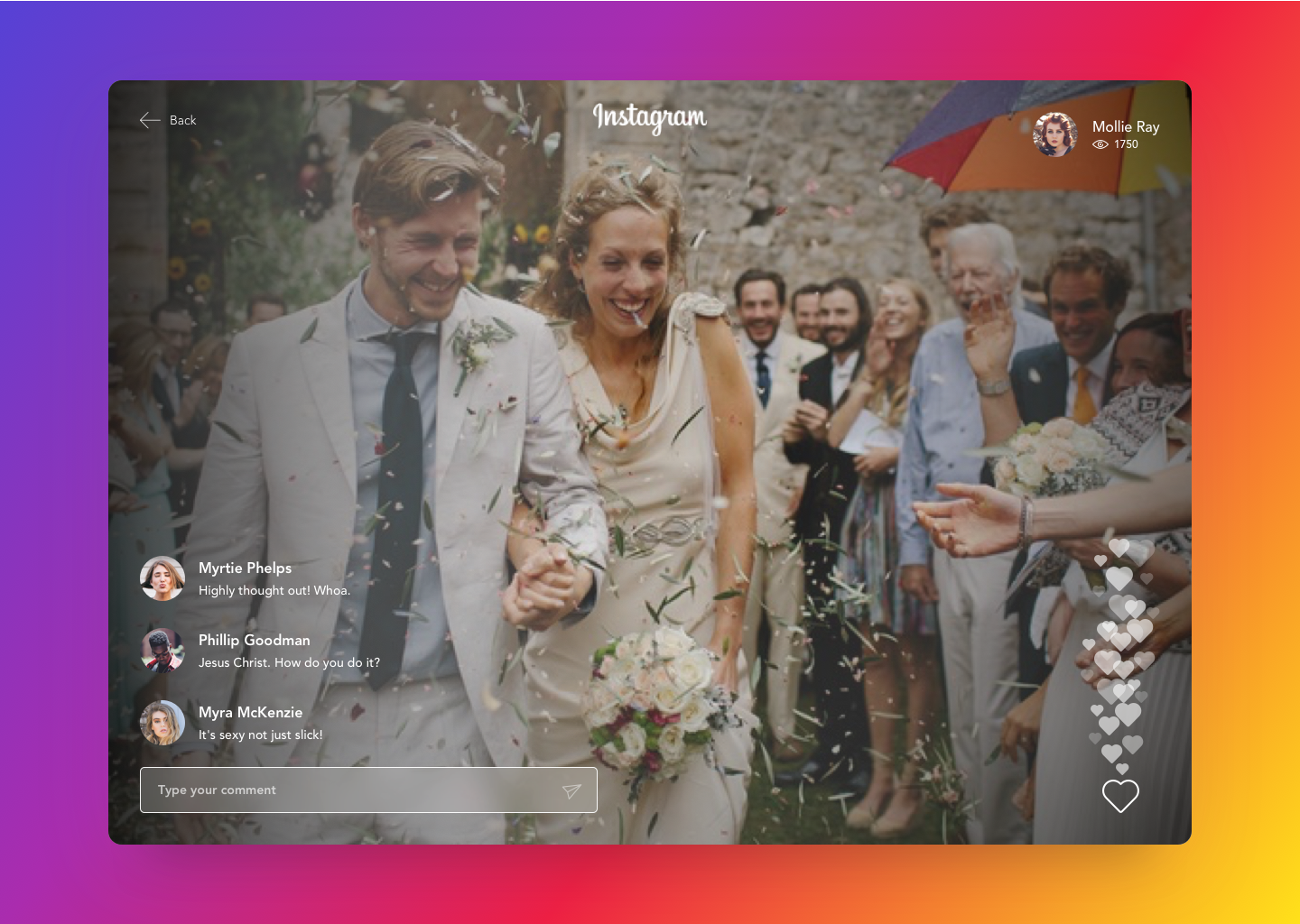 Entry 133925 in Instagram Desktop concept by Cleveroad US