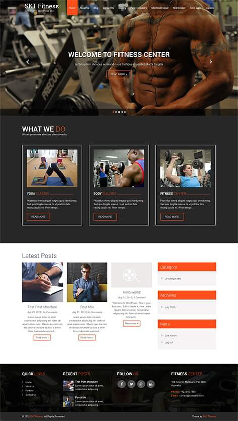 Entry 182416 in Fitness Lite by SKT Themes