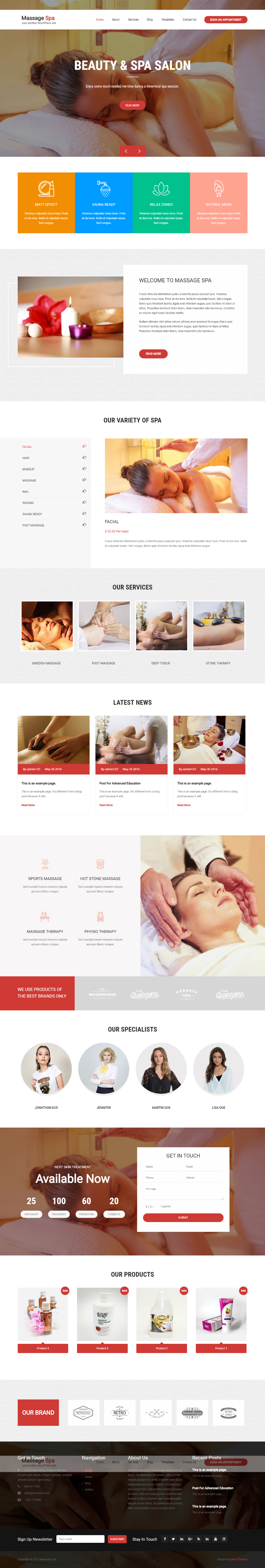 Entry 182695 in Massage Spa by Grace Themes