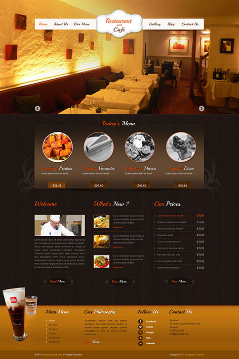 Entry 182656 in Cafe and Restaurant WordPress Theme by SKT Themes