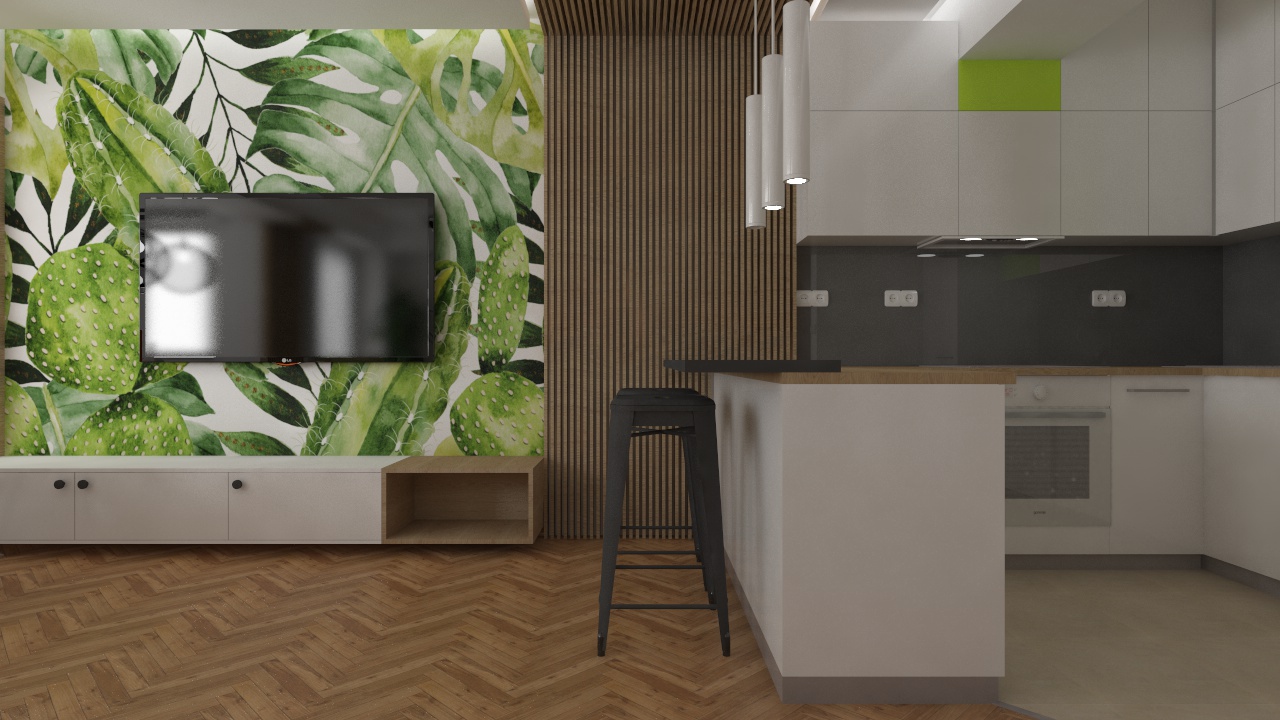 Entry 192891 in Living Room and Kitchen Design by MladMa