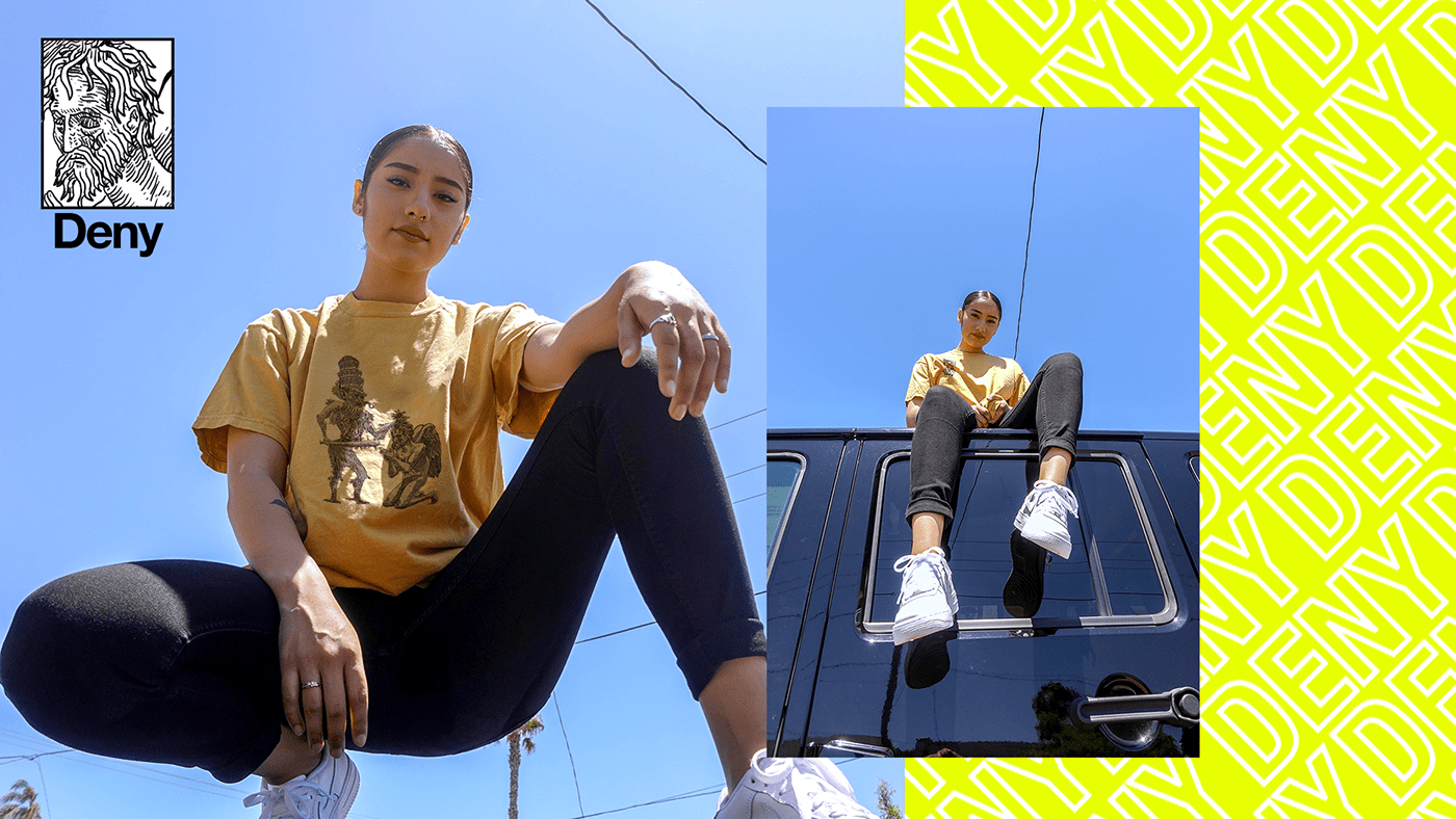 Entry 240404 in Deny - a streetwear brand guidelines featuring UI by Ran out of designs
