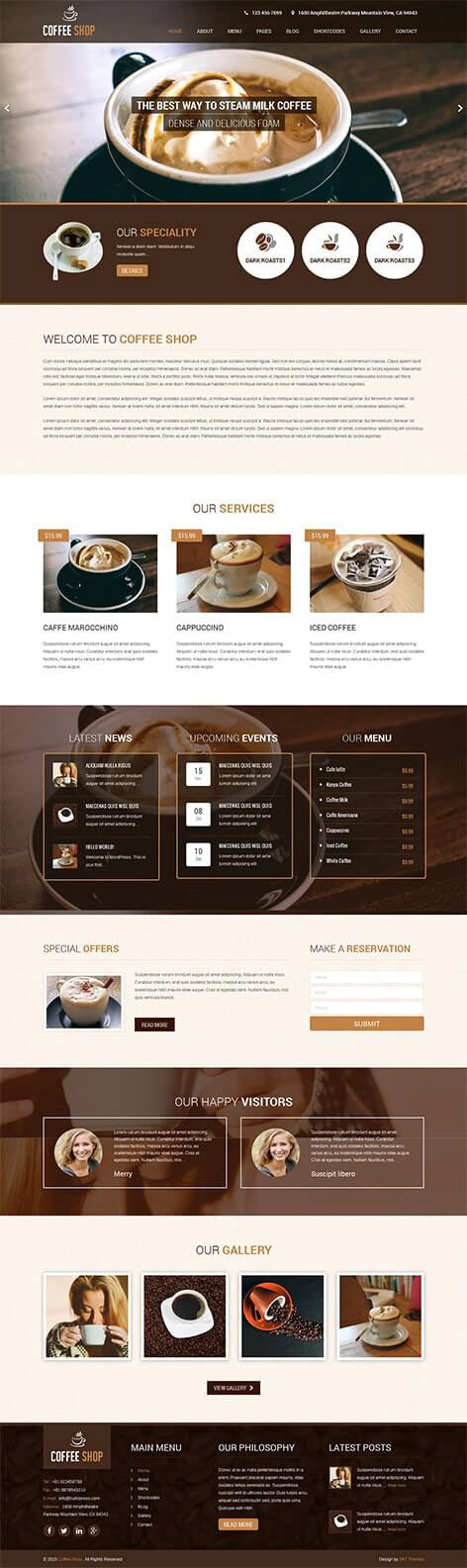 Entry 182493 in Coffee WordPress theme by SKT Themes