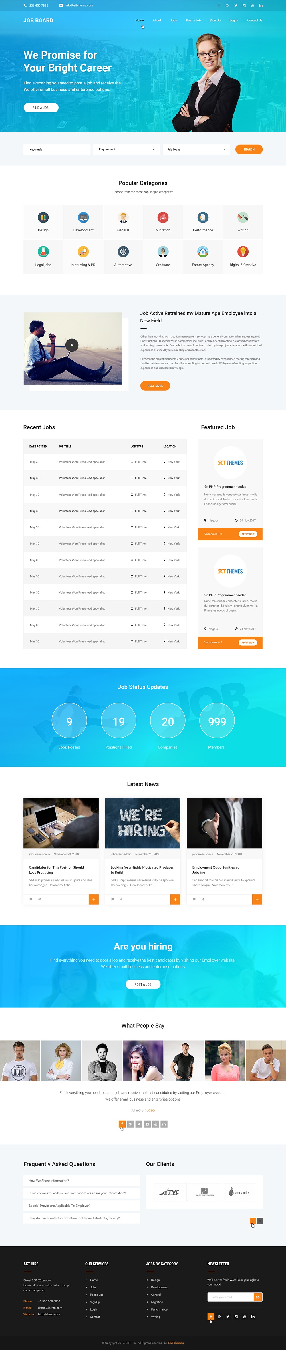 Entry 182285 in Job Portal WordPress theme by SKT Themes