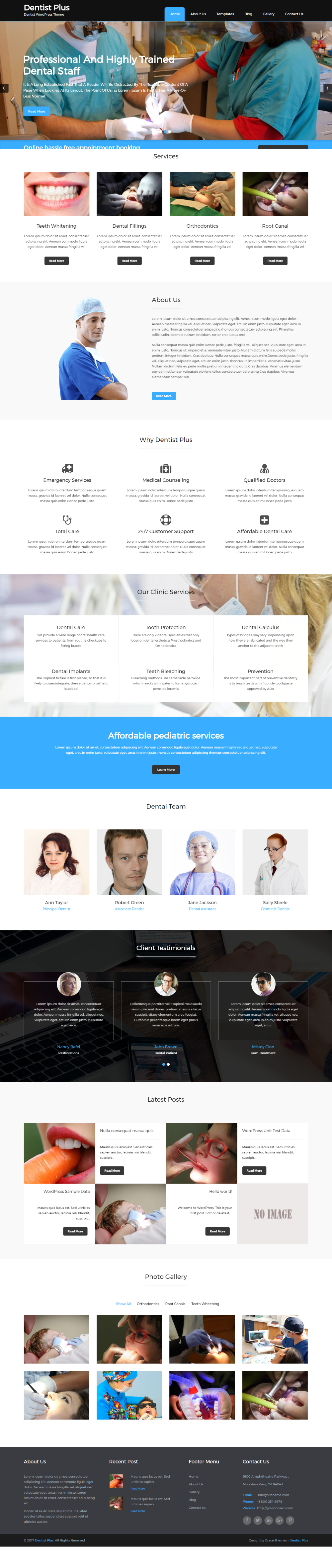 Entry 182717 in Dentist Plus by Grace Themes