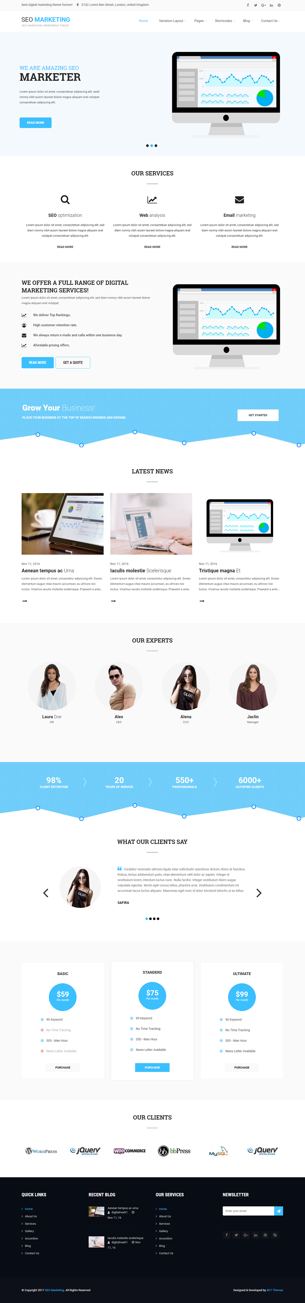 Entry 182331 in Digital Marketing WordPress theme by SKT Themes