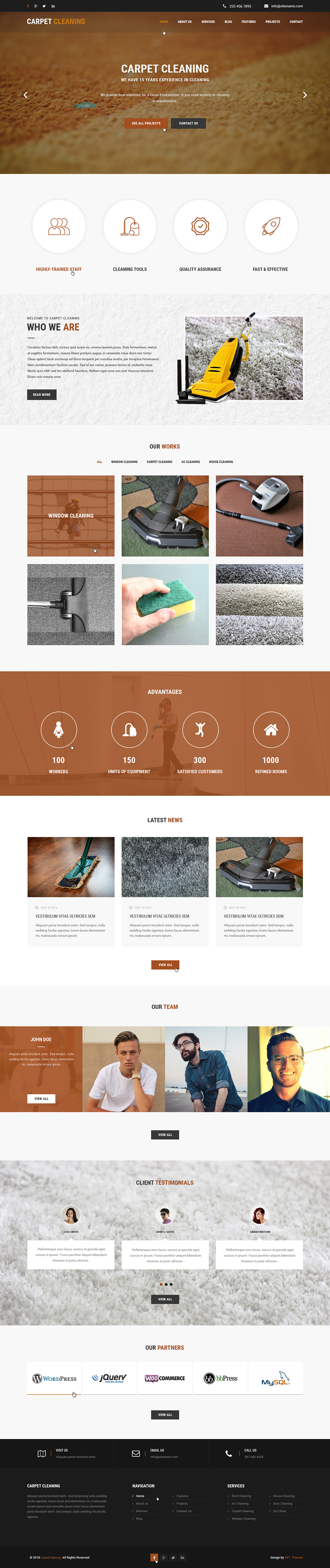 Entry 182273 in Carpet Cleaning WordPress theme by SKT Themes
