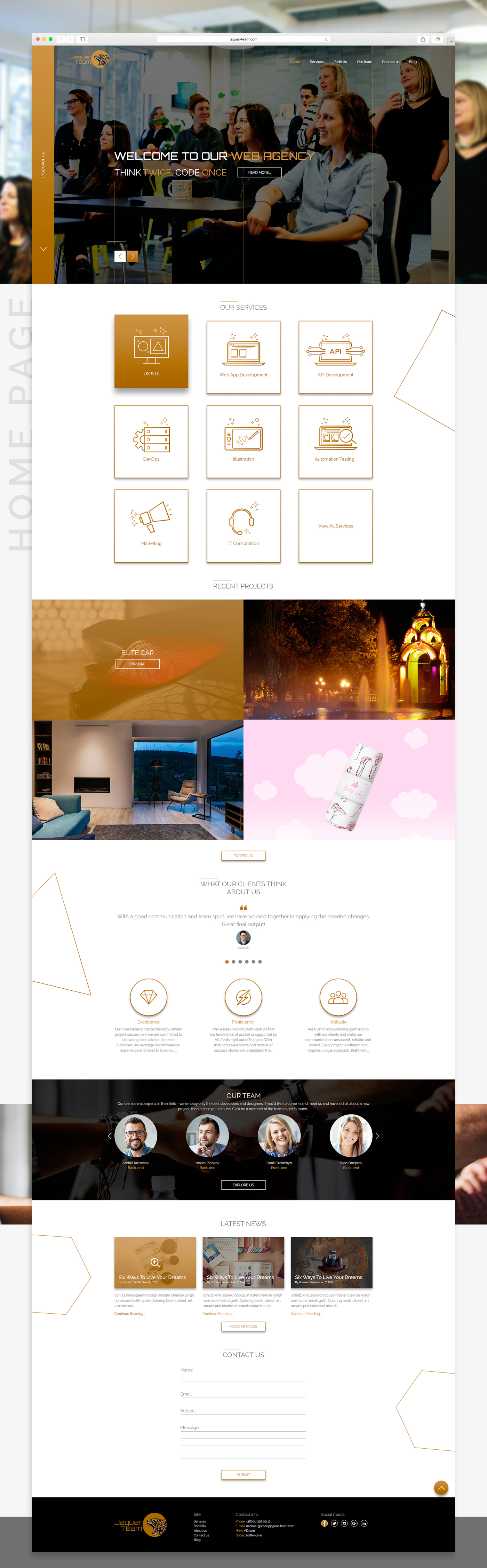Entry 223541 in &quot;Jaguar Team&quot; web agency by APM2 studio