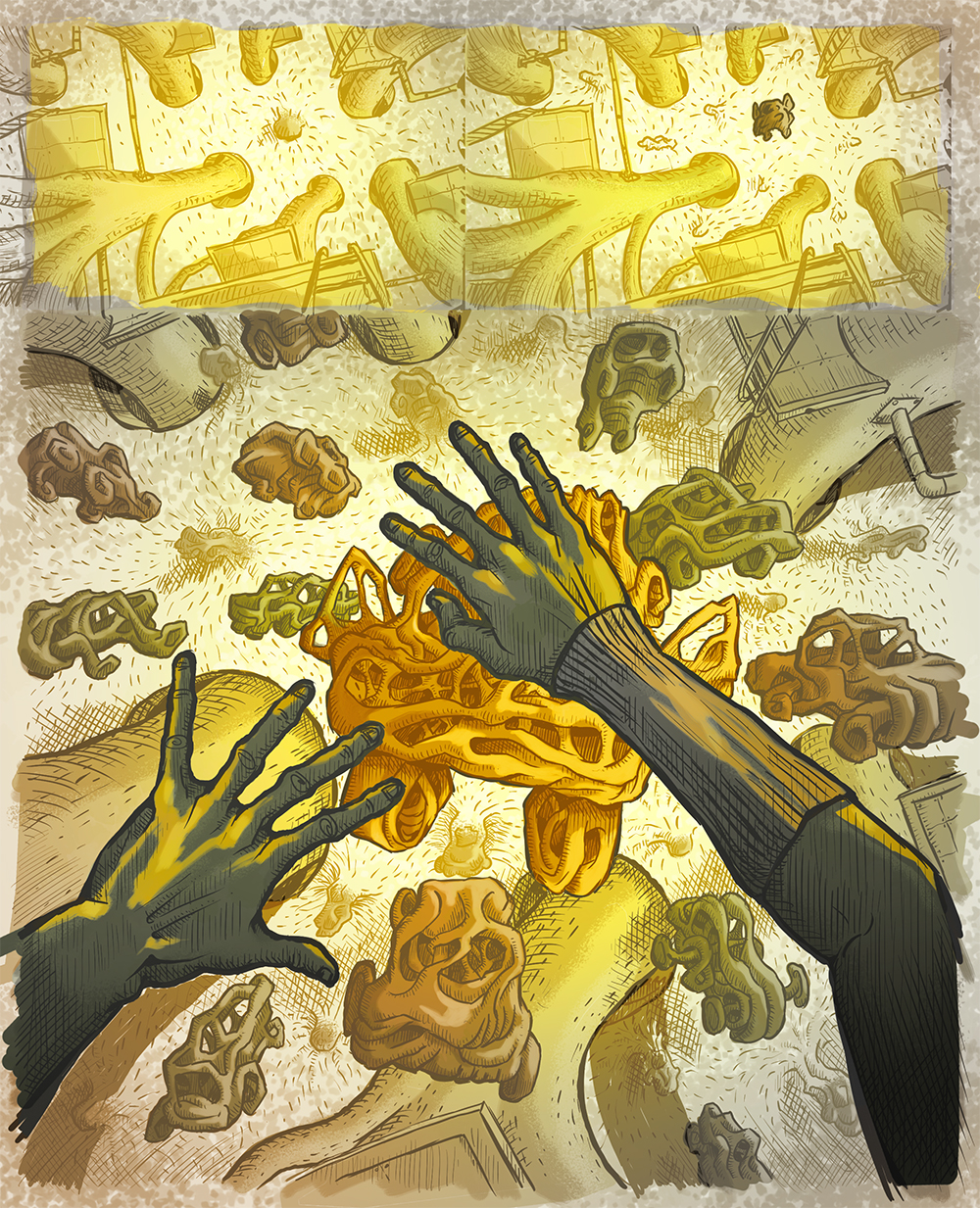 Entry 146469 in Mycelium Seep - Page Drawing process 4 by KLOOM STUDIO