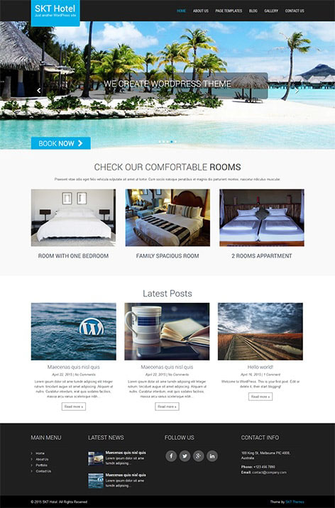 Entry 182428 in SKT Hotel Lite by SKT Themes
