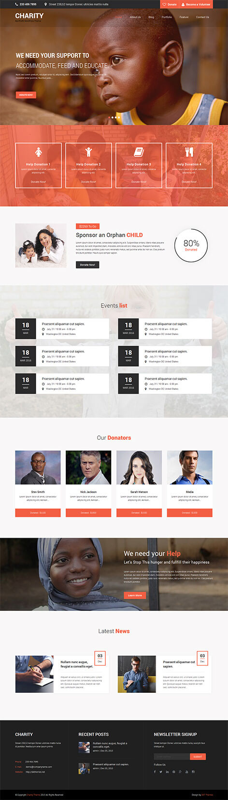 Entry 182497 in SKT Charity Pro by SKT Themes