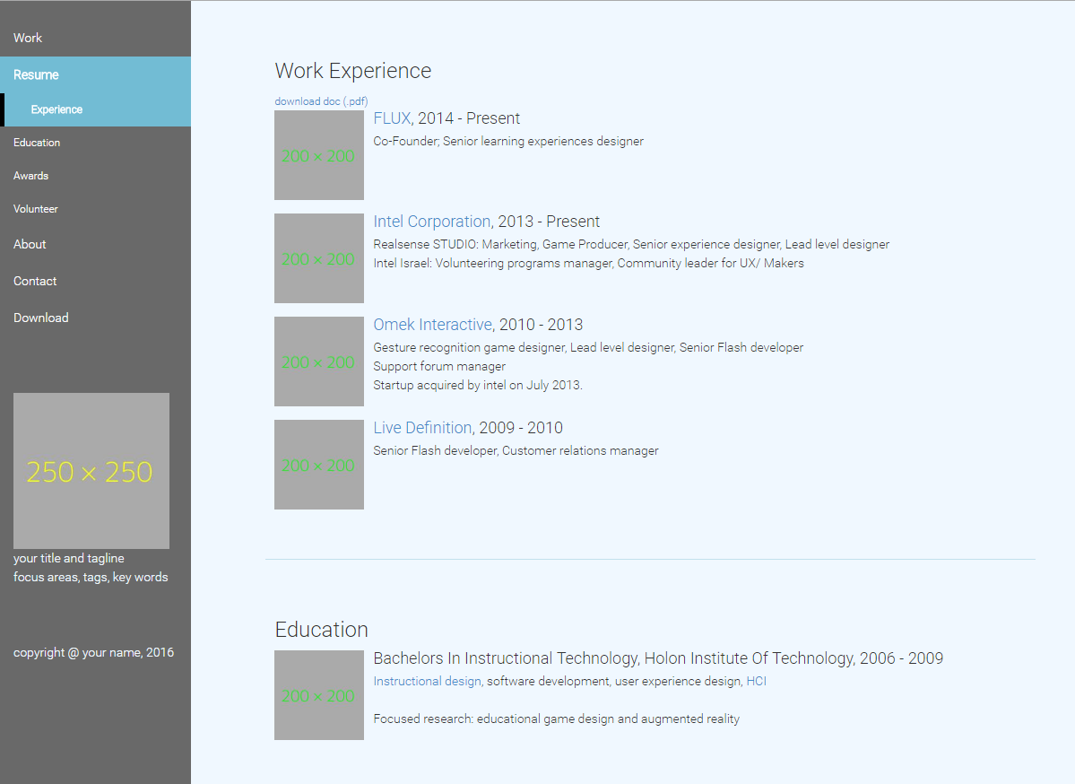 Entry 145405 in Bootstrap Template Inspired by Indexhibit by FLUX Strategic Design