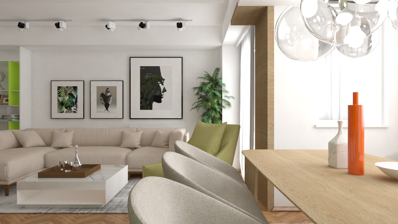 Entry 192889 in Living Room and Kitchen Design by MladMa