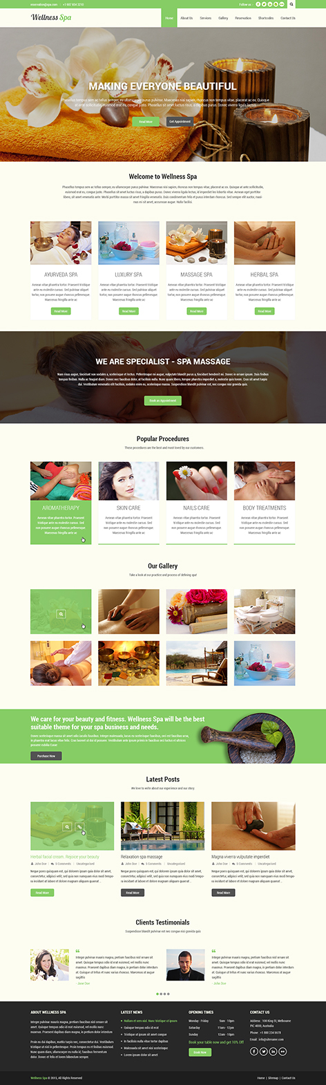 Entry 182613 in Massage Center by SKT Themes
