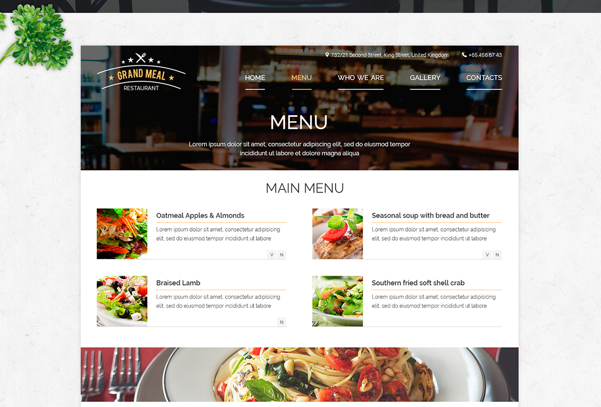 Entry 118748 in Interactive Design of Restaurant Website by Mobilunity