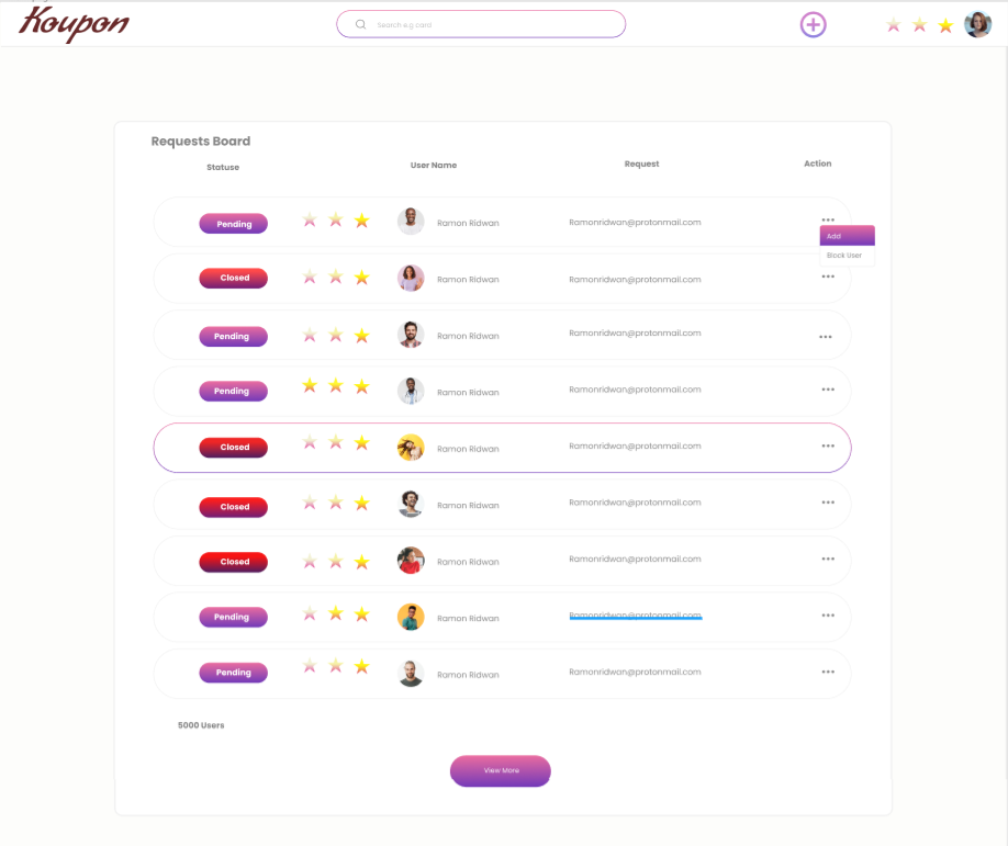 Entry 260426 in React Front End App by Web Tech
