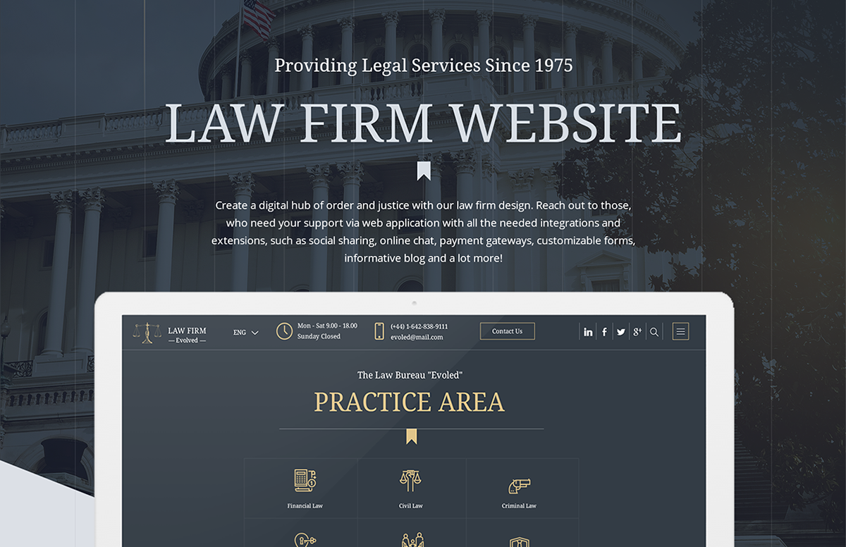 Entry 118697 in Legal Advice Office Website Design by Mobilunity by Mobilunity