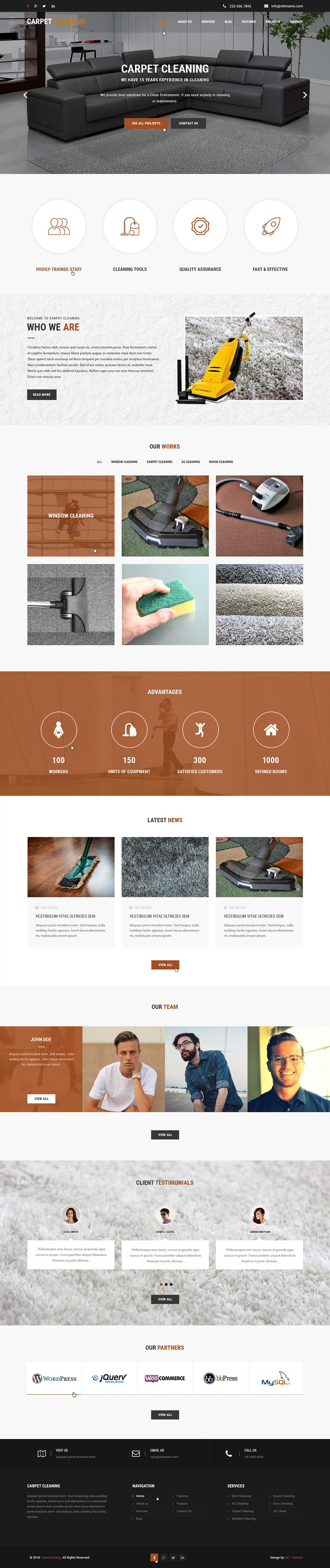 Entry 182274 in Carpet Cleaning WordPress theme by SKT Themes