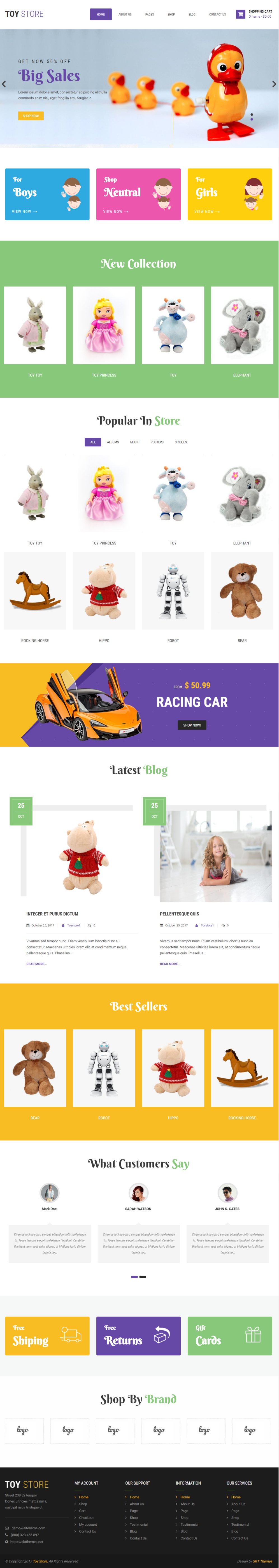 Entry 182301 in Toy Store WordPress theme by SKT Themes