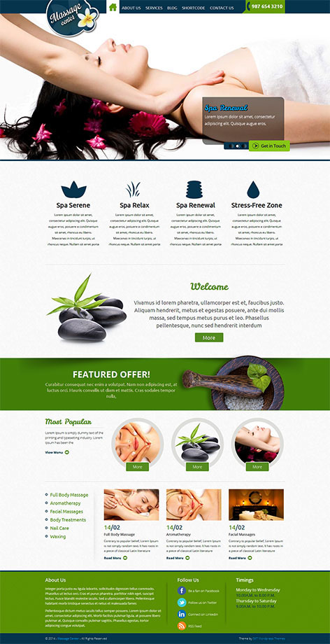 Entry 182635 in Beauty Spa/Massage Wordpress Theme by SKT Themes