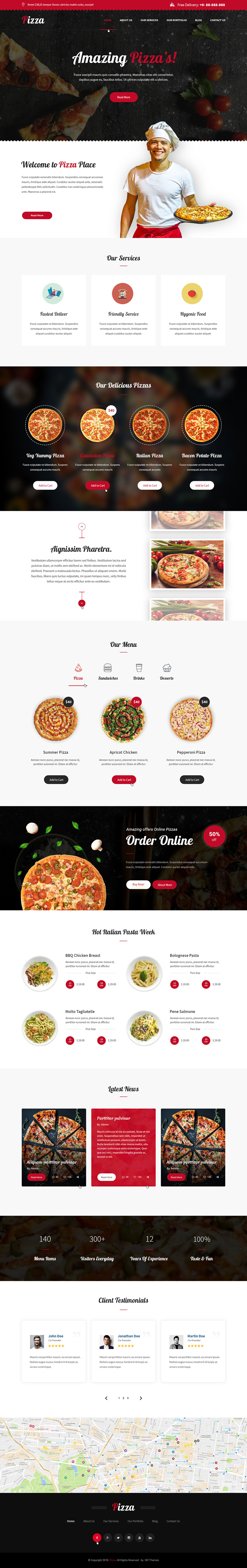 Entry 182249 in Pizza WordPress theme by SKT Themes