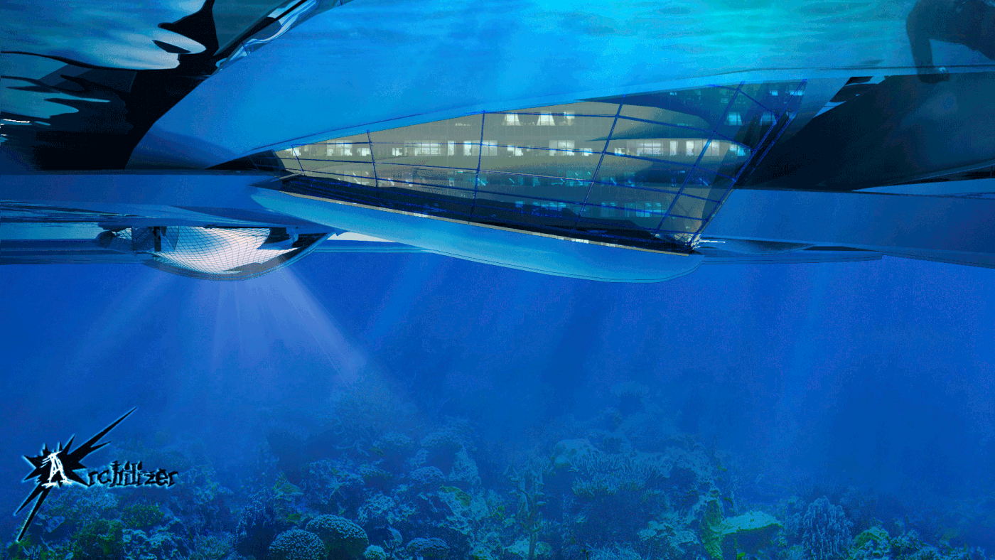 Entry 184992 in Under Water Restaurant using Organic Architecture by Freelancer
