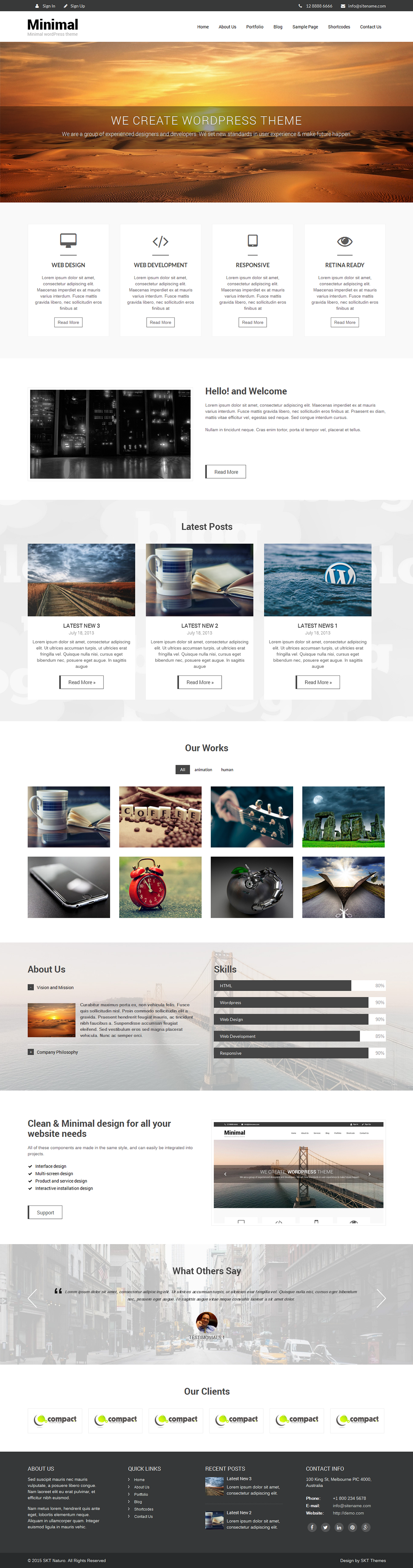 Entry 182592 in Clean Minimal WordPress Theme by SKT Themes
