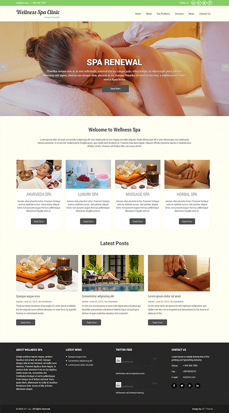 Entry 182421 in Beauty Spa Lite by SKT Themes