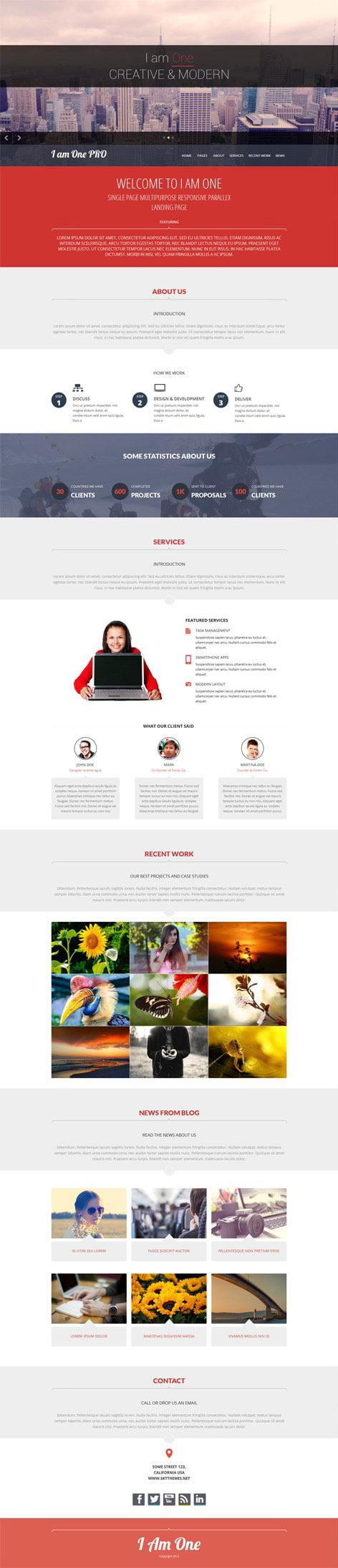 Entry 182464 in One Page WordPress theme by SKT Themes