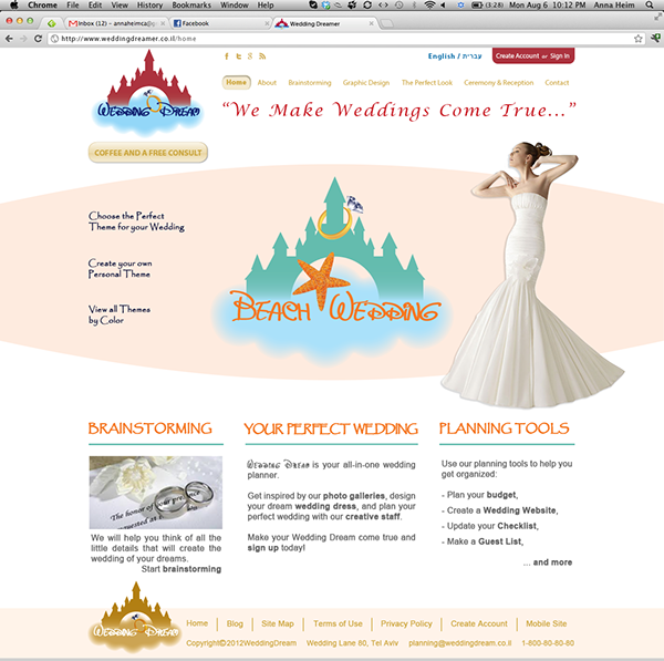 Entry 265240 in Wedding Dream Website by Anna Heim Graphic Design