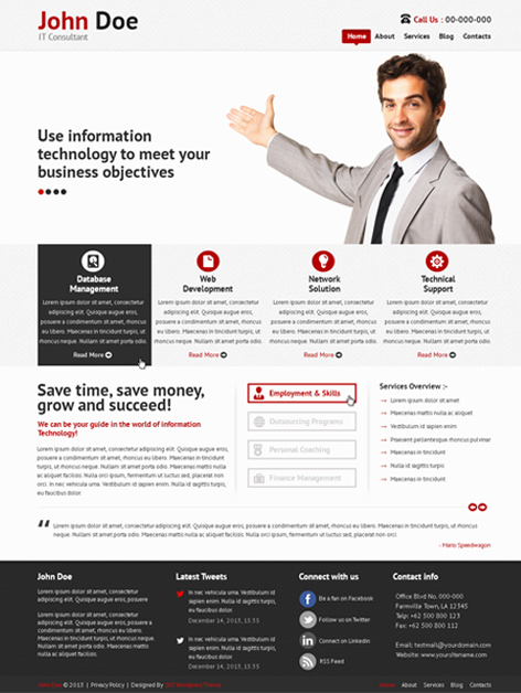Entry 182640 in IT Consultant Wordpress Theme by SKT Themes