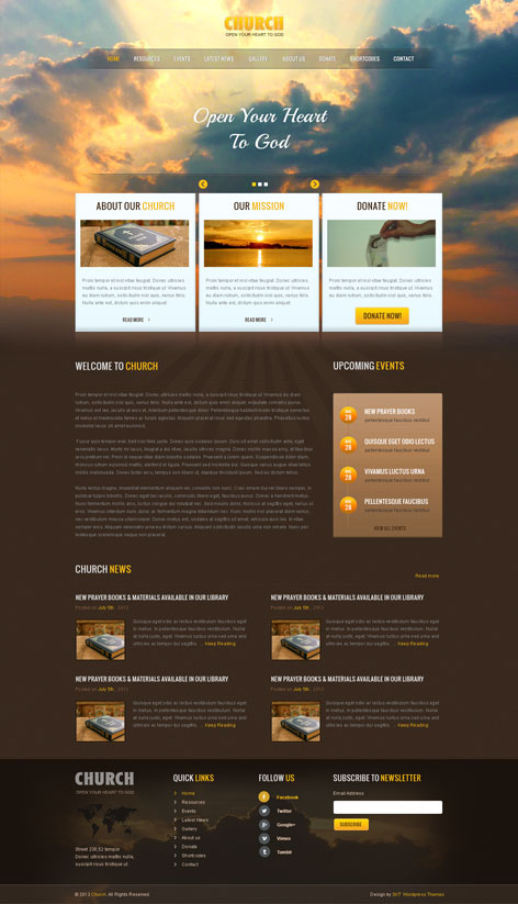 Entry 182651 in Religious church wordpress theme by SKT Themes