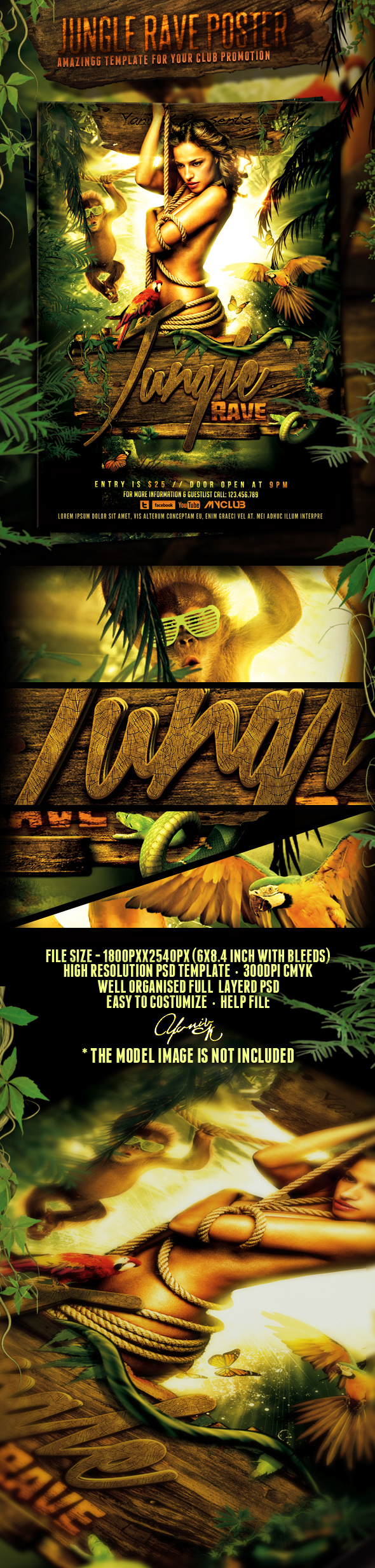 Entry 95117 in Jungle Rave Poster by tHe ARt Of DesiGn