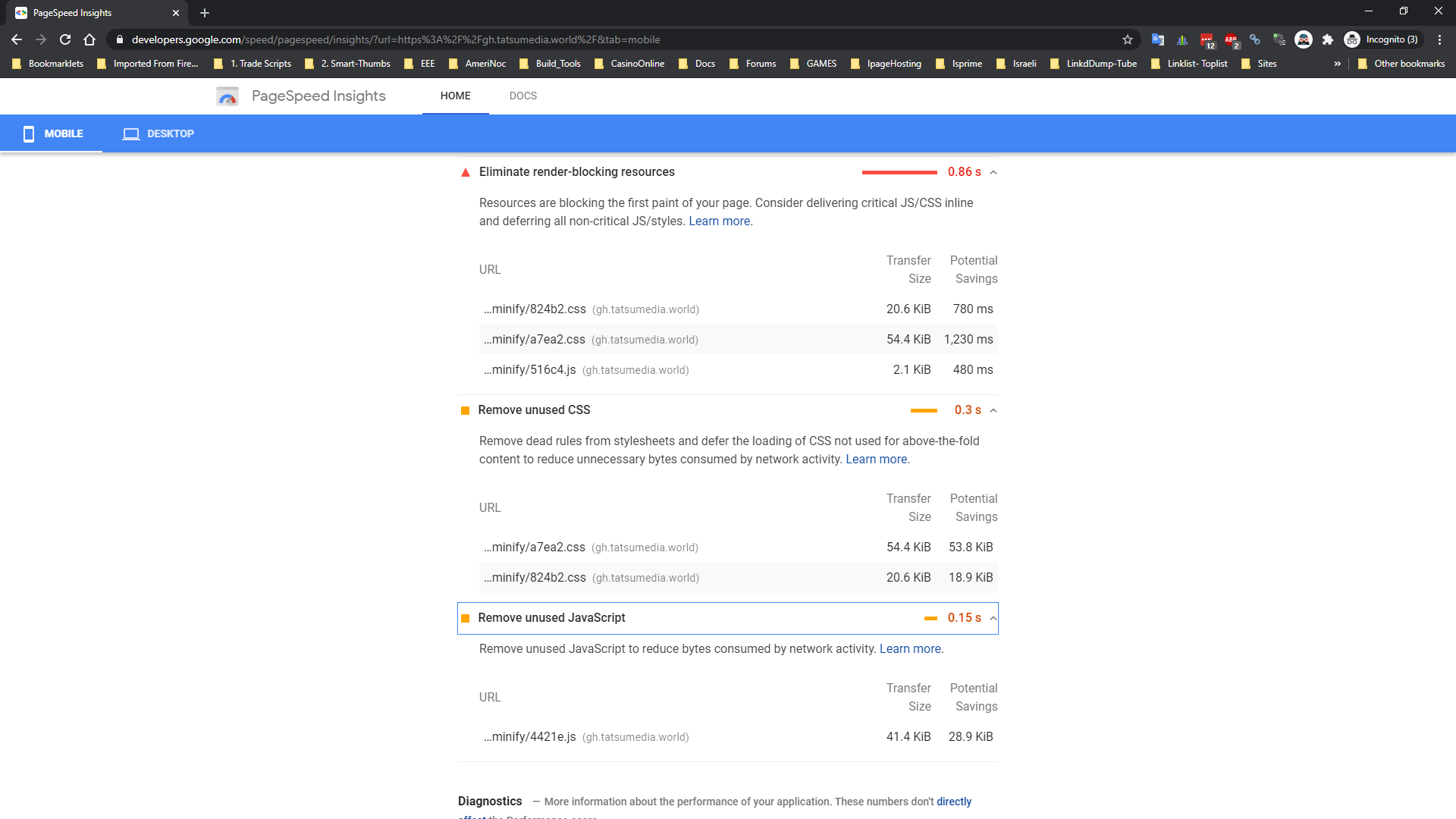 Entry 249223 in Core Web Vitals by TMW
