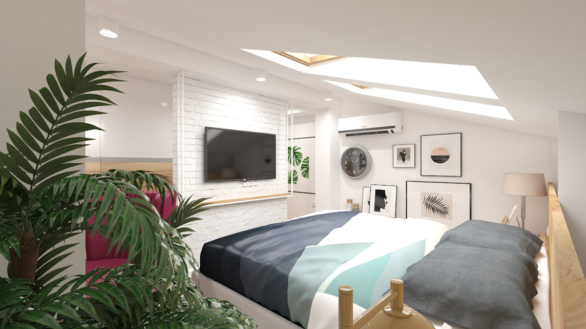 Entry 192940 in Attic interior design by MladMa