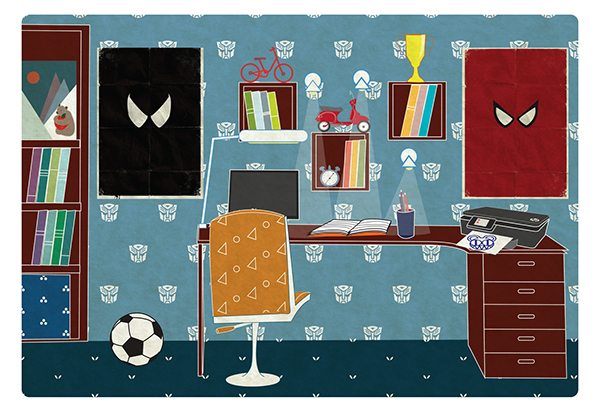 Entry 121927 in Kids rooms. Adv for HP printer by lidia tomashevskaya