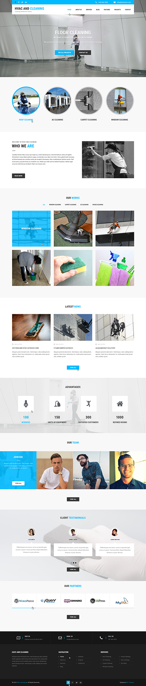 Entry 182481 in HVAC and Cleaning WordPress theme by SKT Themes