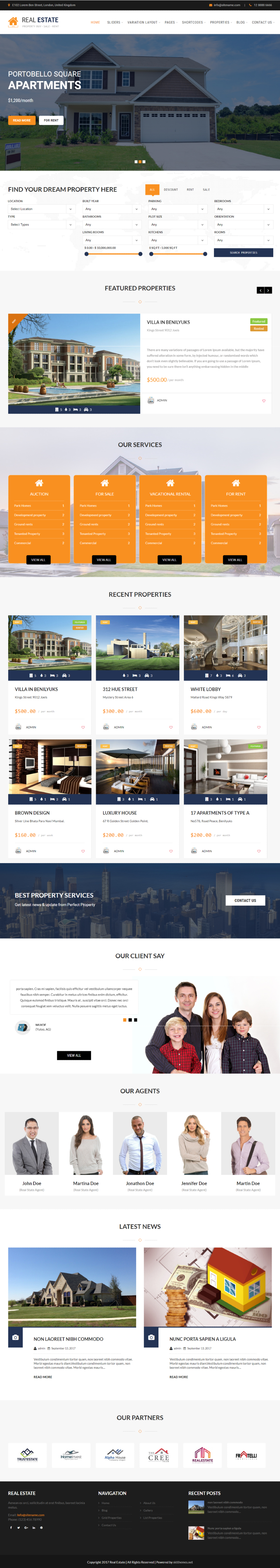 Entry 182309 in Real Estate WordPress theme by SKT Themes