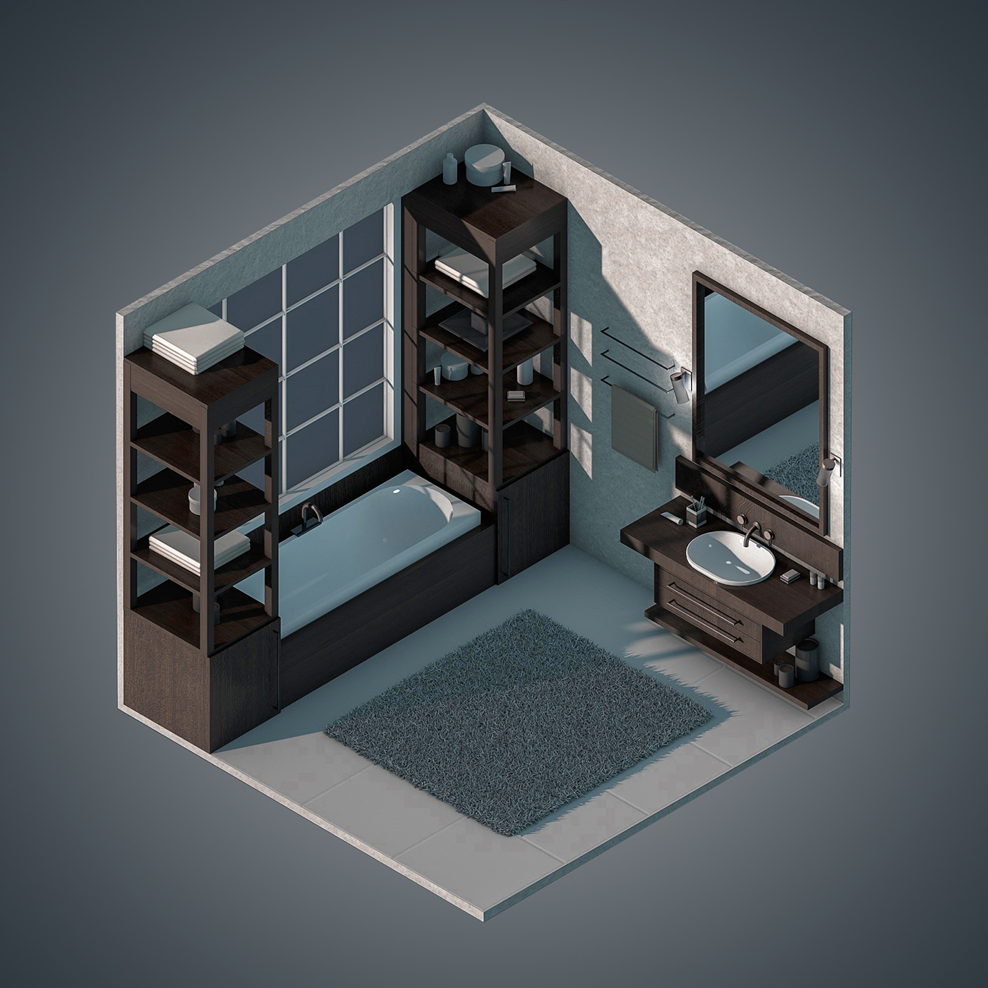 Entry 85133 in Isometric Interiors by Karazha Evgenia