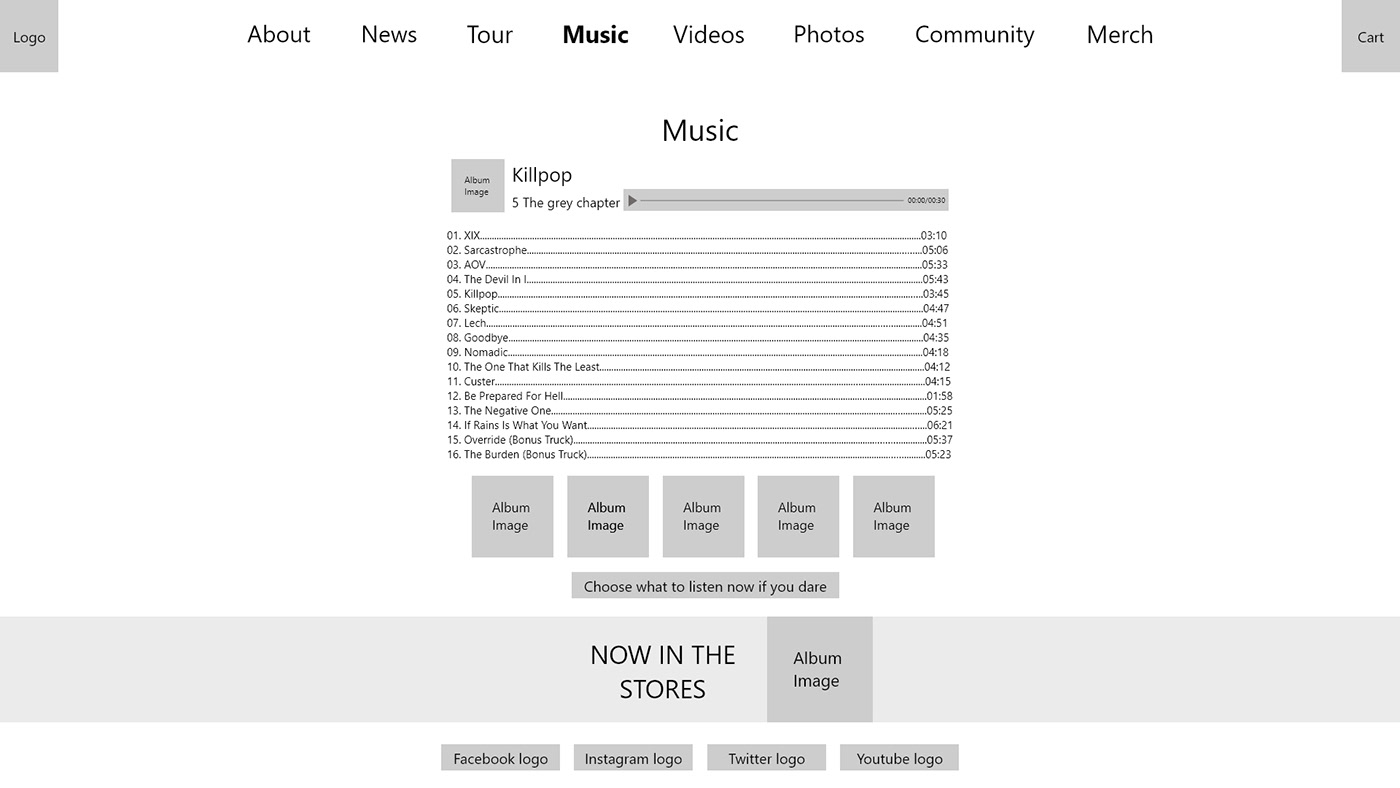 Entry 249754 in Ux & Ui e-commers website - slipknot metal band by Sarit Graphic Design
